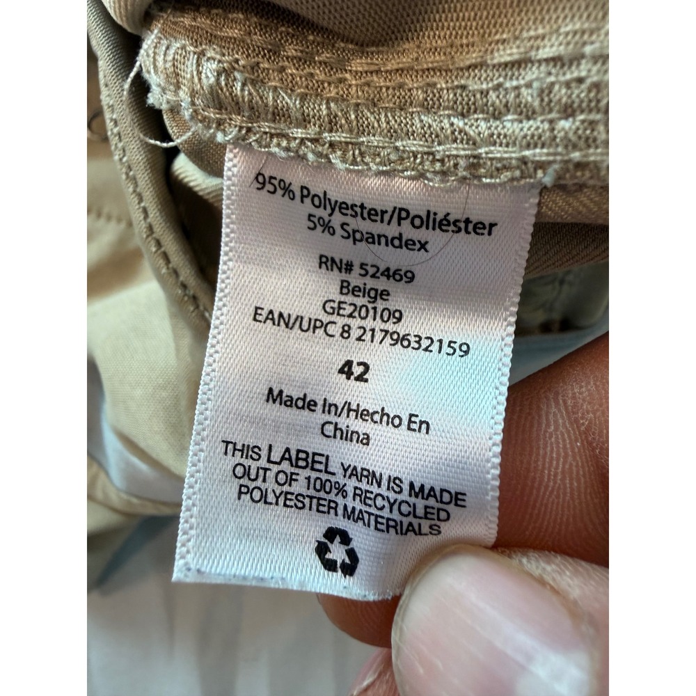 George Mens Cargo Shorts Beige Stretch Performance Utility Pockets‎ 42 GE20109 - Picture 4 of 11